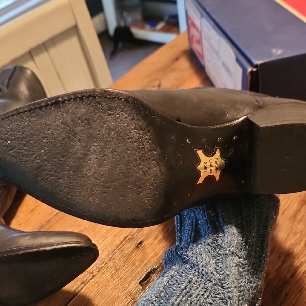 Tony Lama Black Heeled Boots - Picture 4 of 12